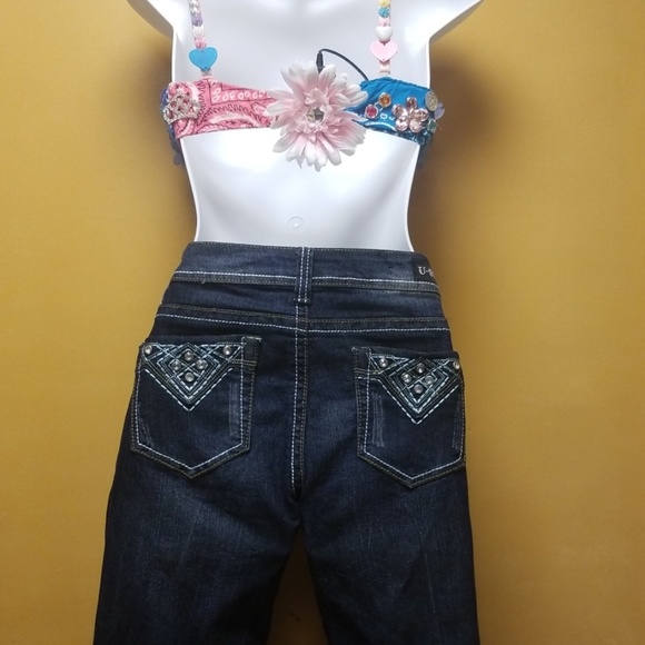 Rhinestone Blue Jeans - Picture 5 of 8